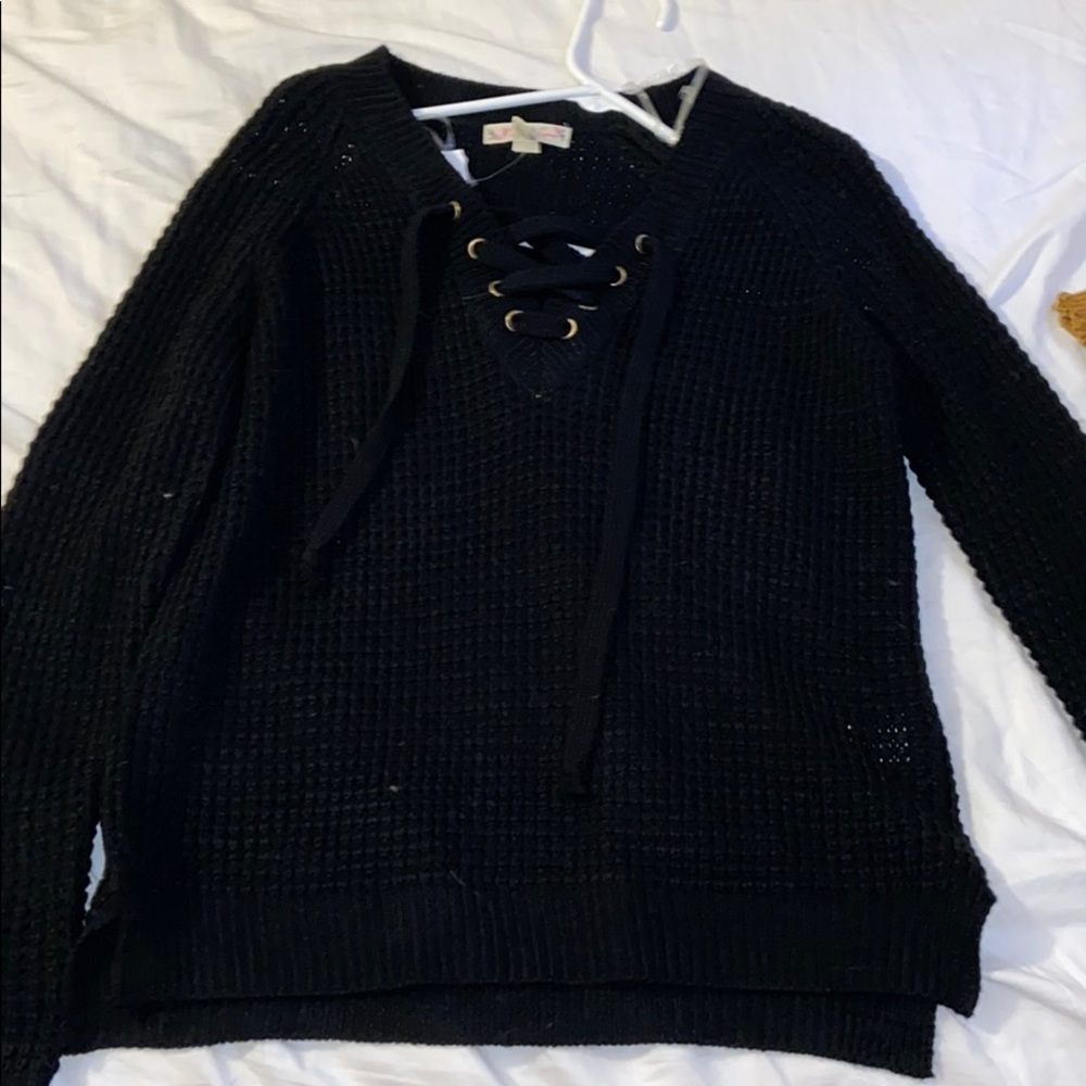 black sweater